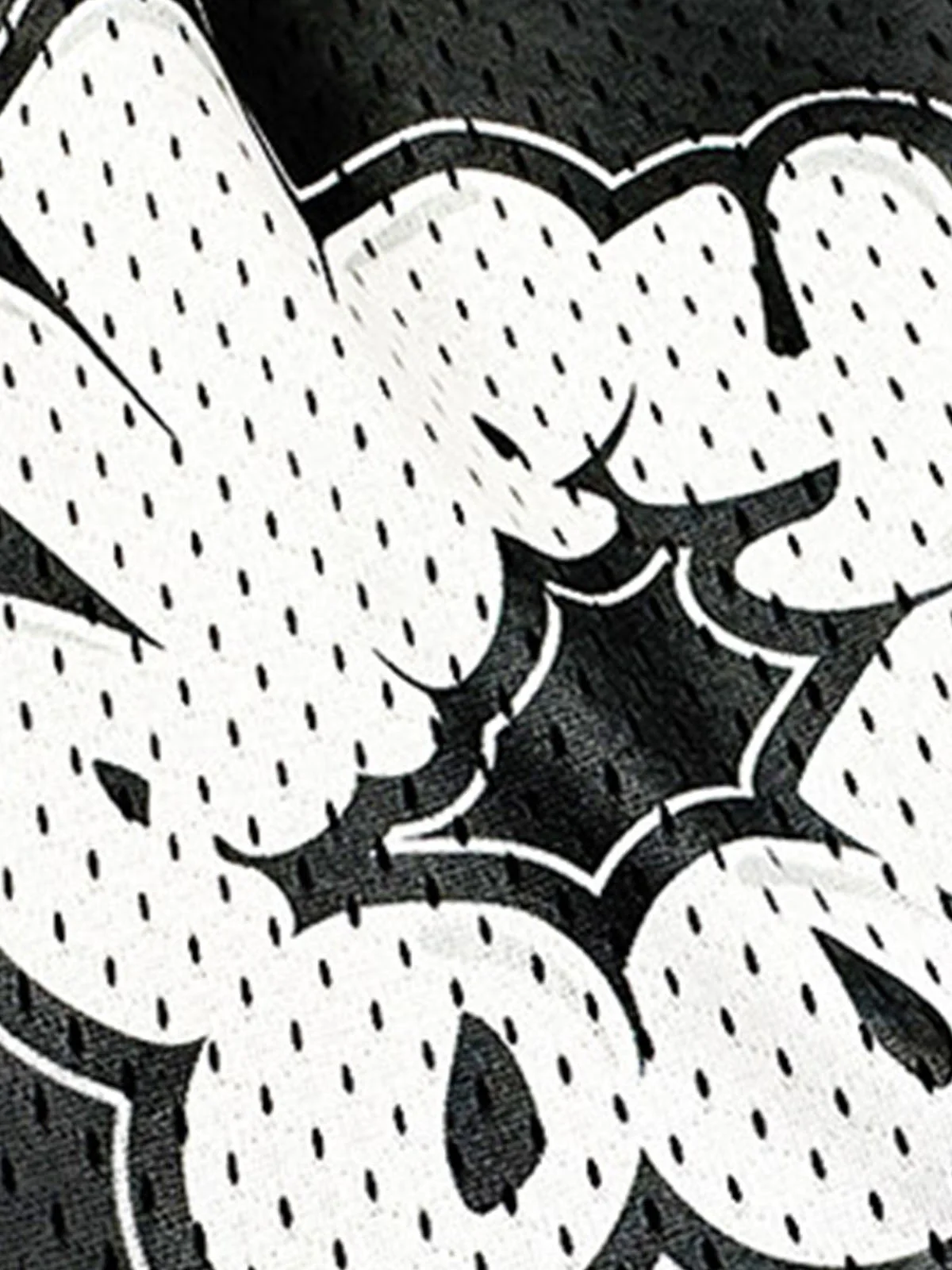 Abstract Letter Graphic Athletic Shorts - Image 3