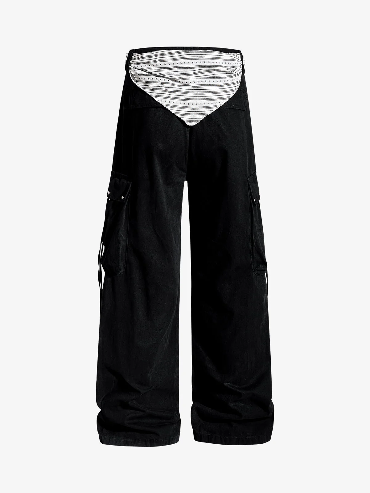 Bandana Waist Strap Multi-Pocket Cotton Cargo Pants - Image 3