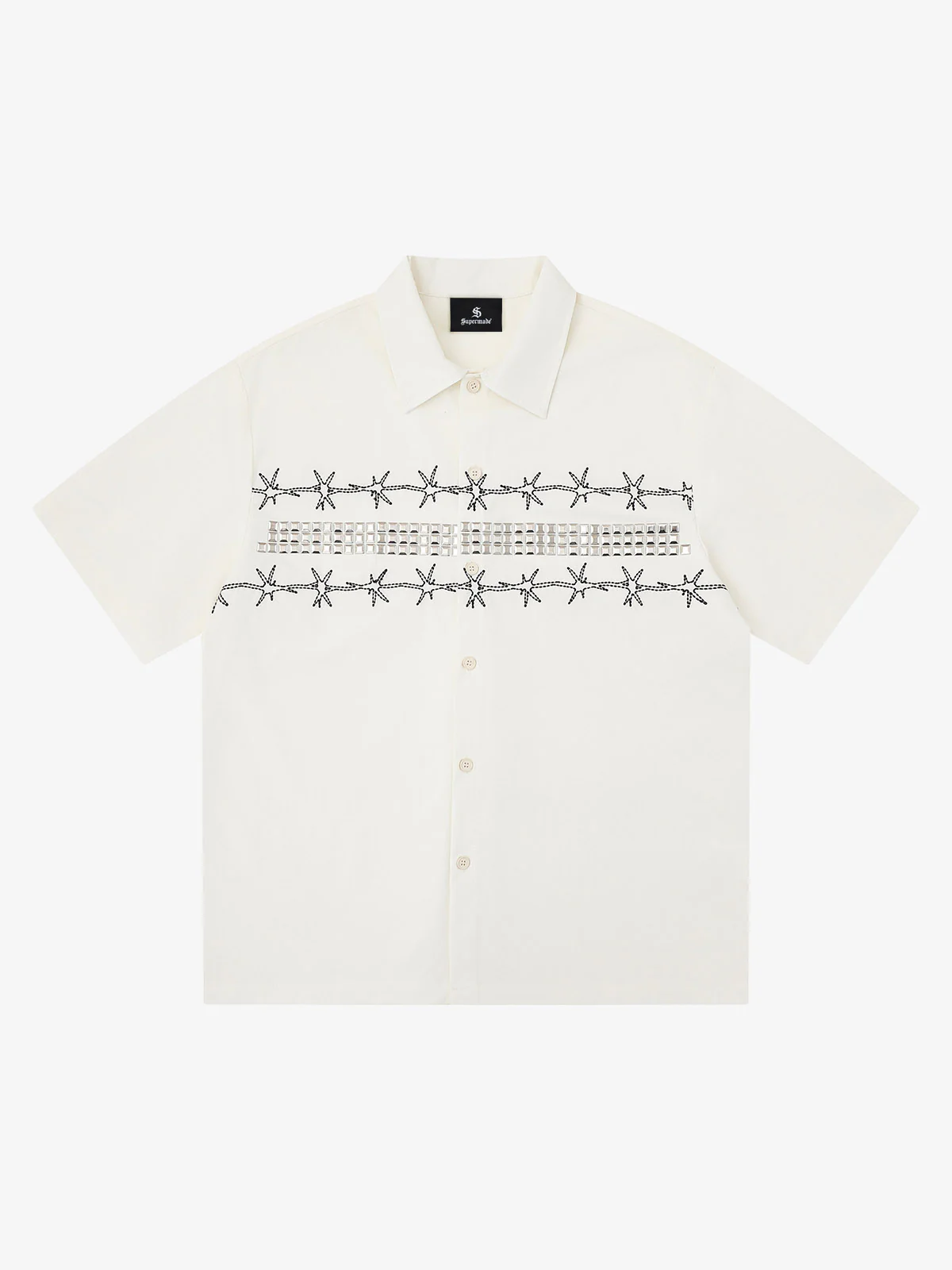 Barbed Wire Graphic Short Sleeve Shirt - Image 2
