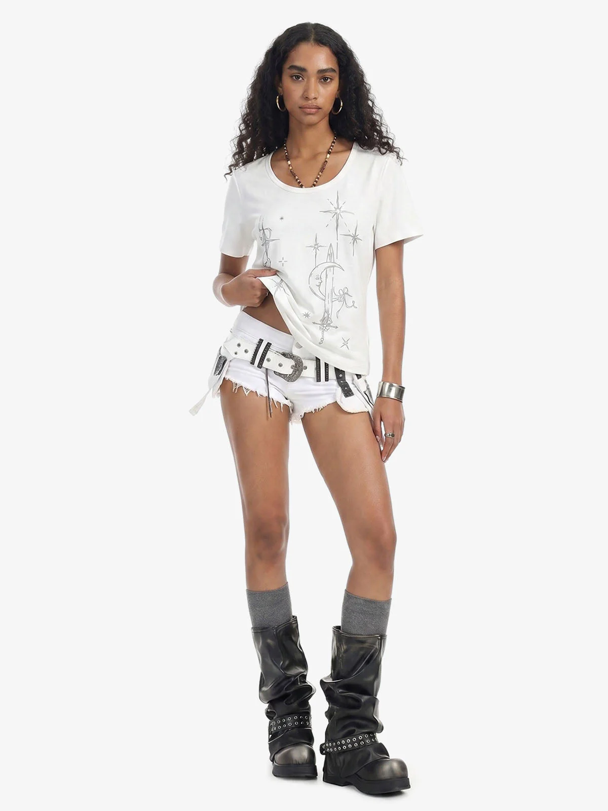 Celestial Graphic Slim Fit T-Shirt - Image 3