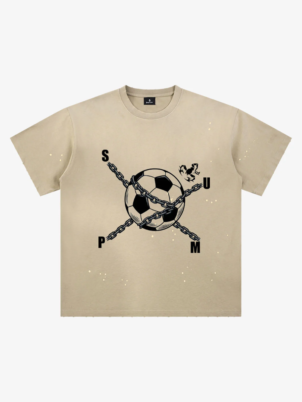 Chained Soccer Ball Graphic T-Shirt - Image 2