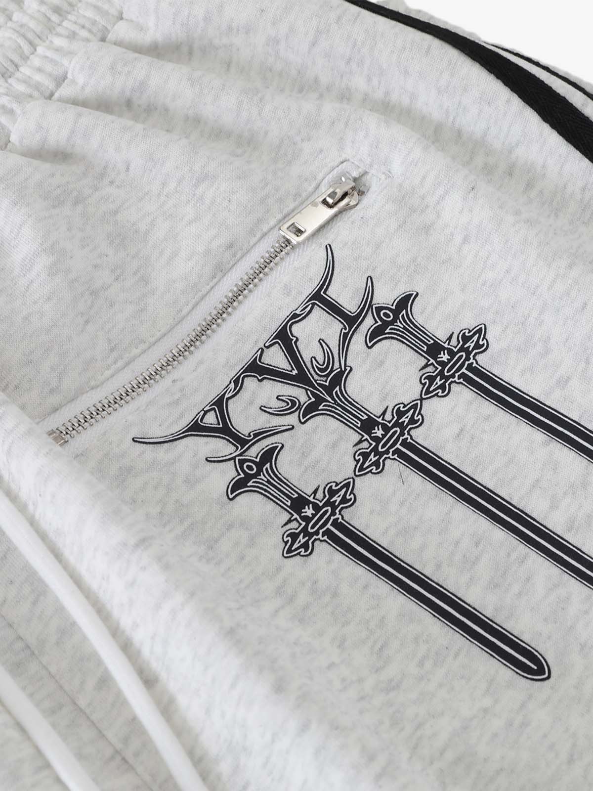 Crest & Sword Graphic Side Stripe Sweatpants - Image 6