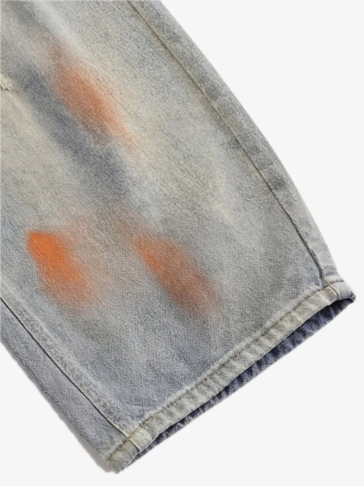 Distressed Paint Washed Wide Leg Pants - Image 7