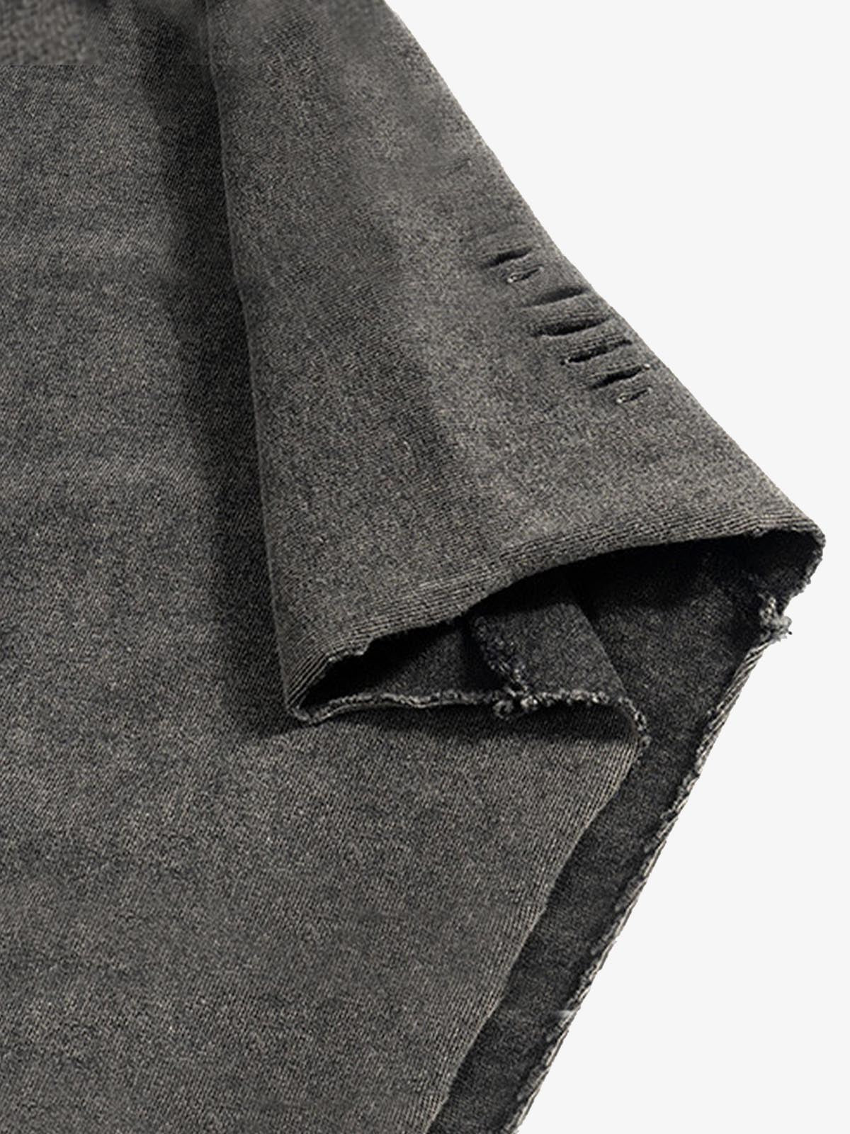 Distressed Washed Sleeveless Hoodie - Image 10