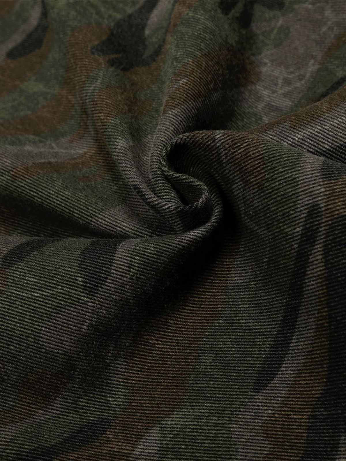 Faded Camo Graphic Wide-Leg Cargo Pants - Image 14