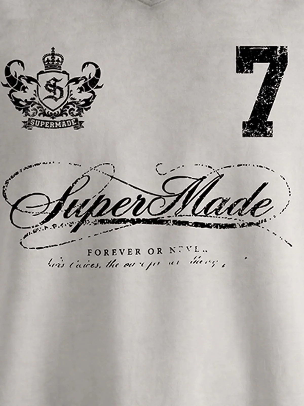 Faux Suede Panel Graphic T-Shirt - Image 8