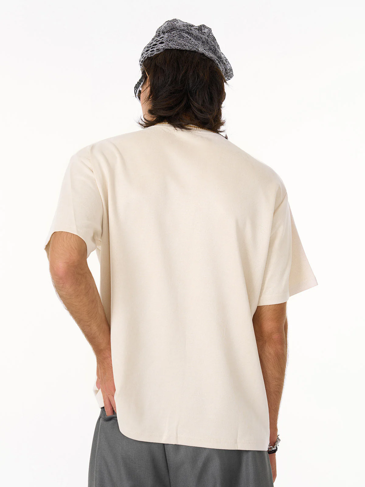 Functional Deconstructed Split Short-Sleeved T-Shirt - 2437 - Image 15