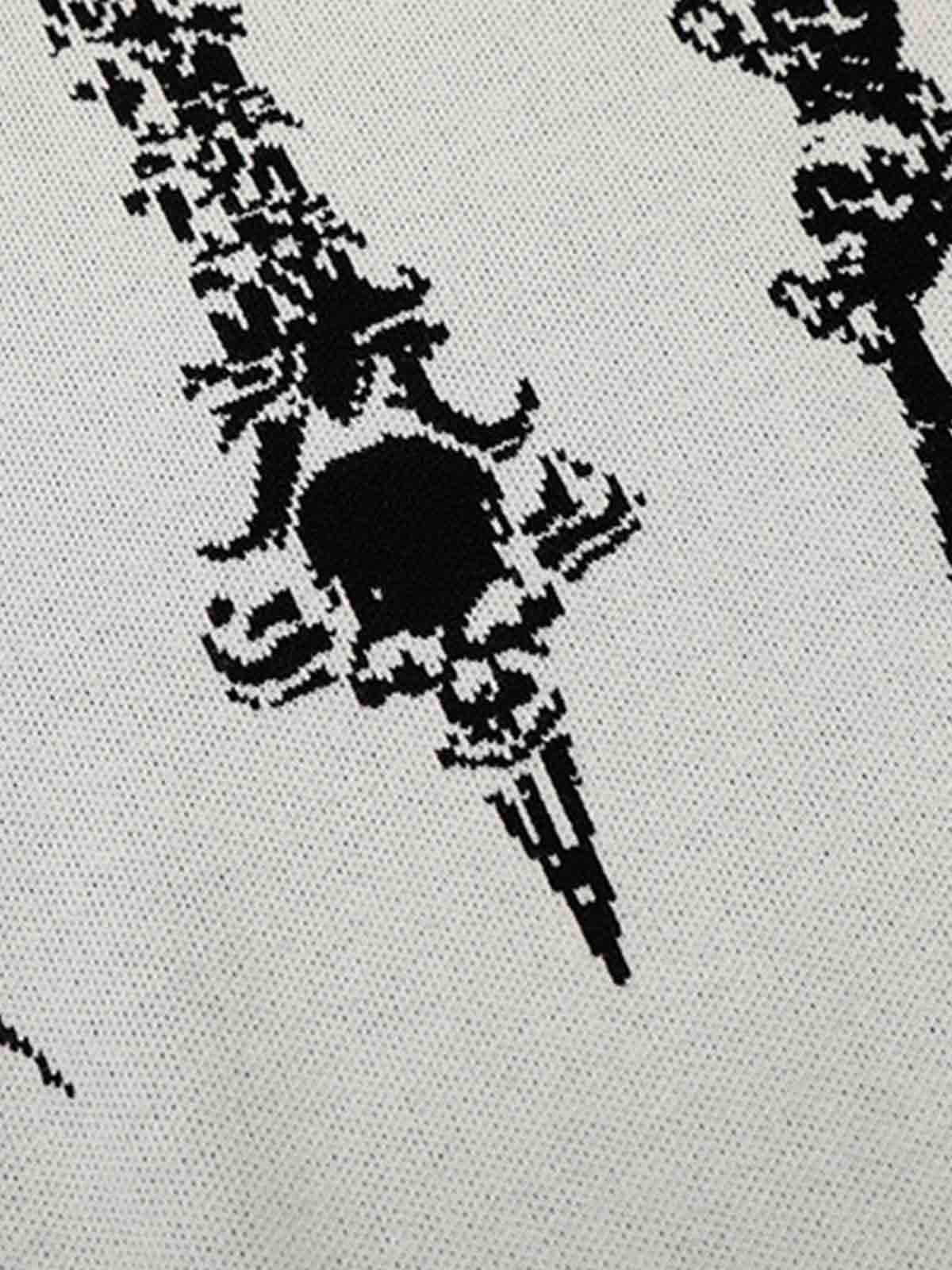 Gothic Cross Graphic Knit T Shirt - Image 5