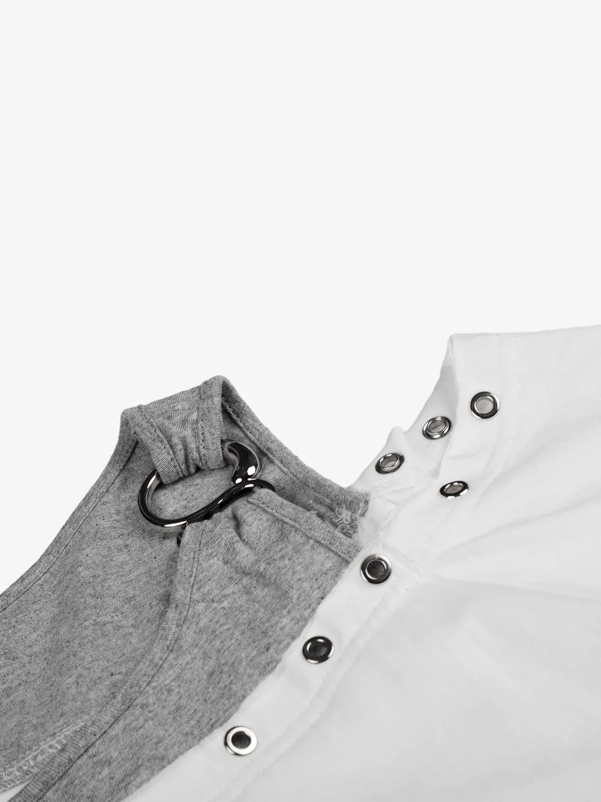 Gothic-Layered Grommet Strap T-Shirt - Image 7