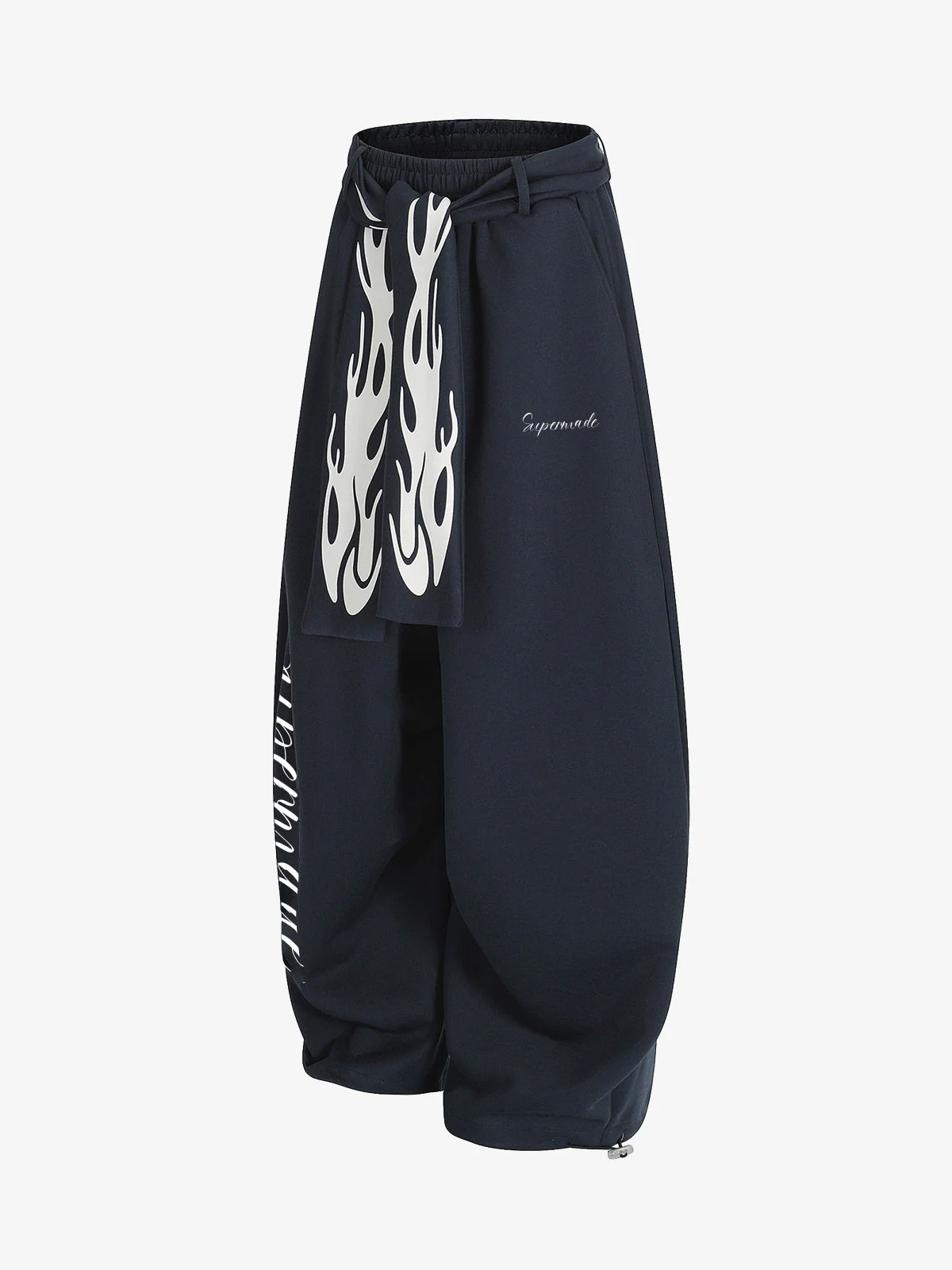 High Street Flame Print Baggy Sweatpants - Image 6