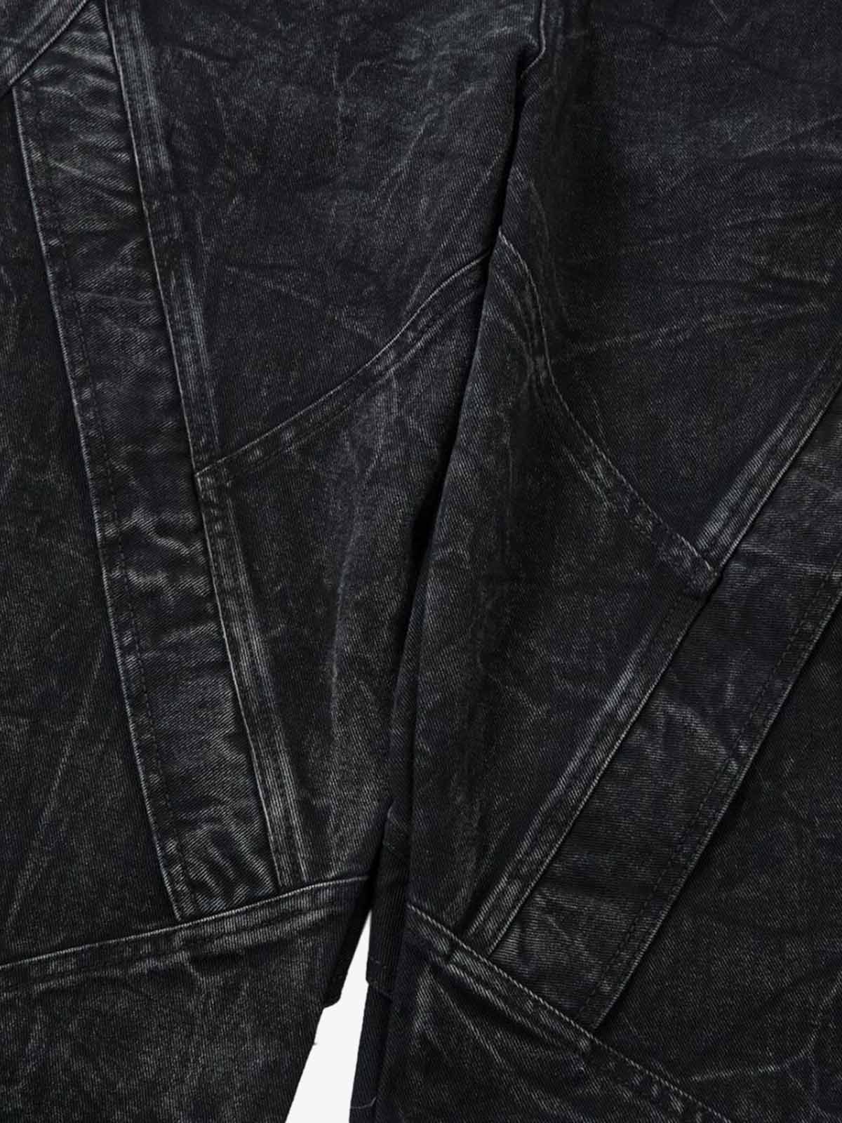 High Street Functional Structured Design Tie-Dye Baggy Jeans - Image 5