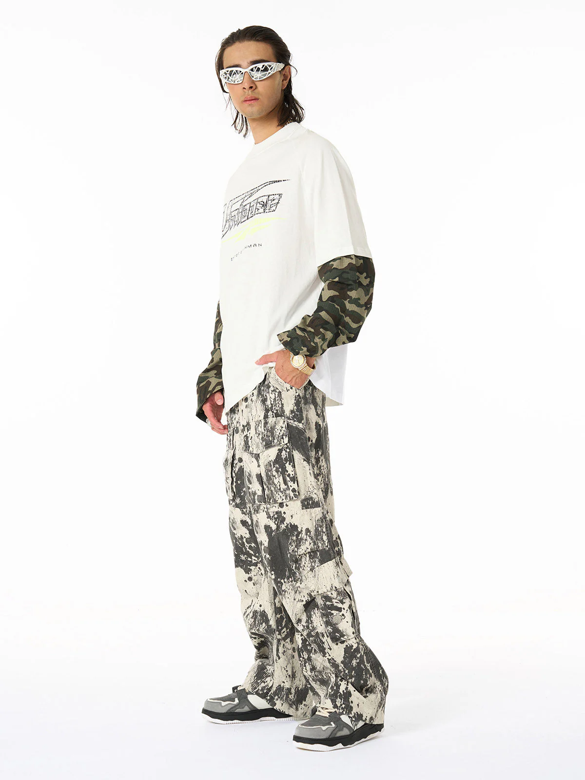 Hip-Hop Camouflage Multi-Pocket Cargo Pants - Image 8