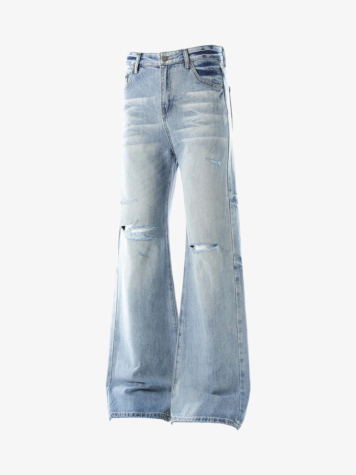 Denim Ripped Washed Distressed Jeans - 2503 - Image 11