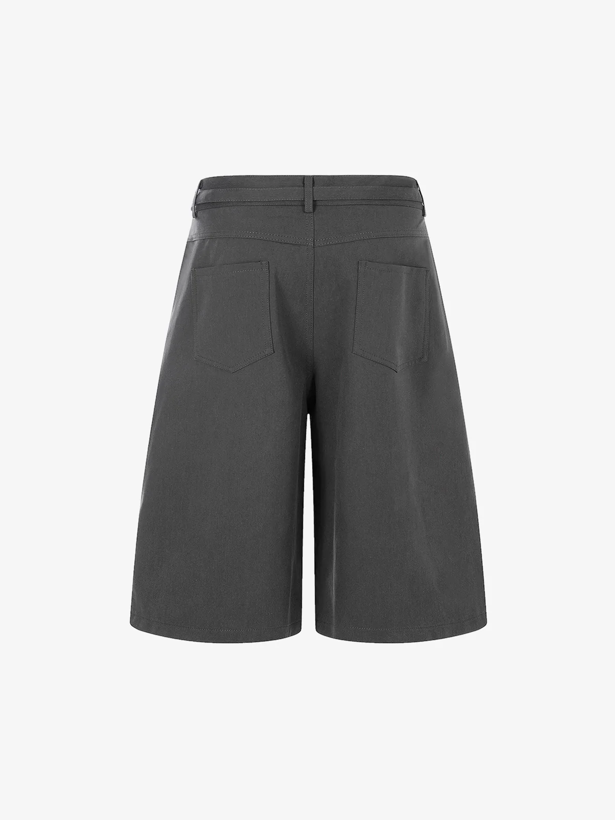 Industrial Pleated Wide-Leg Sartorial Shorts - Image 3