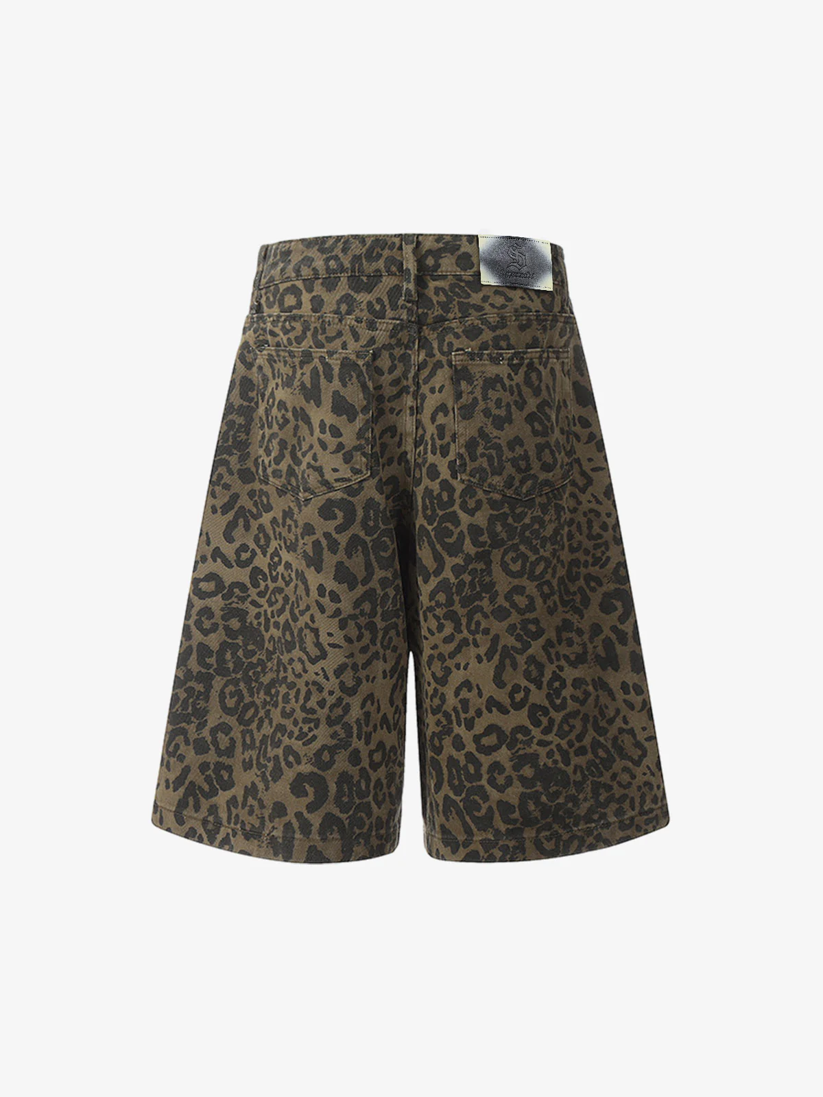 Leopard Print Cotton Wide Leg Jorts - Image 6
