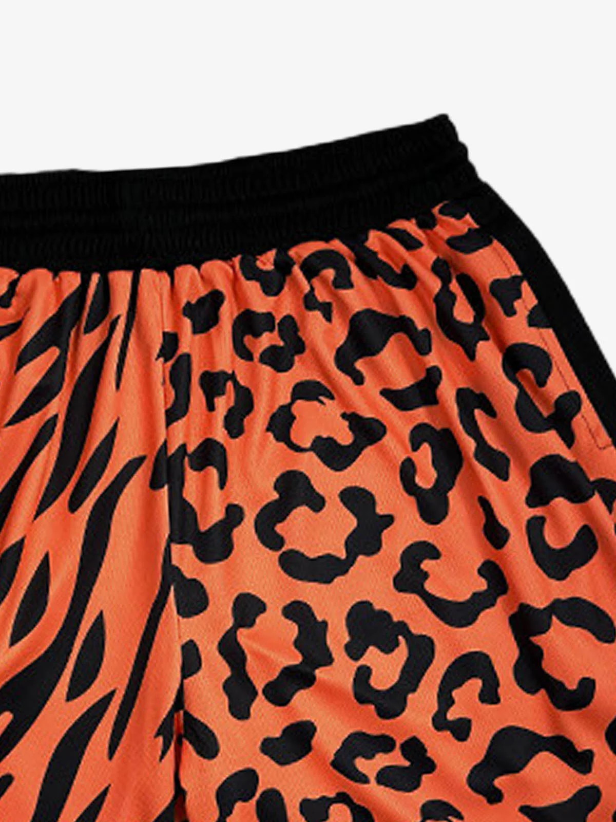 Moisture-Wicking Split Leopard Mixed Sport Shorts - Image 12