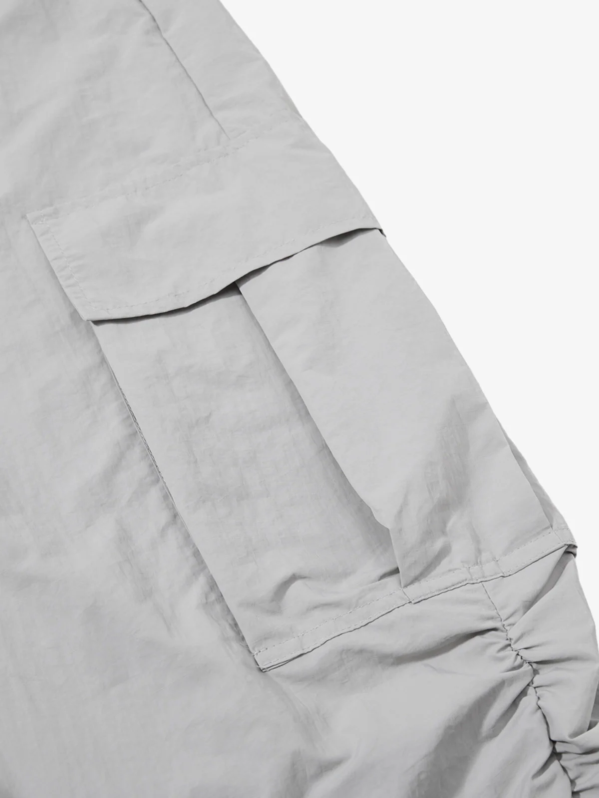 Music Note Print Baggy Nylon Cargo Pants - Image 7