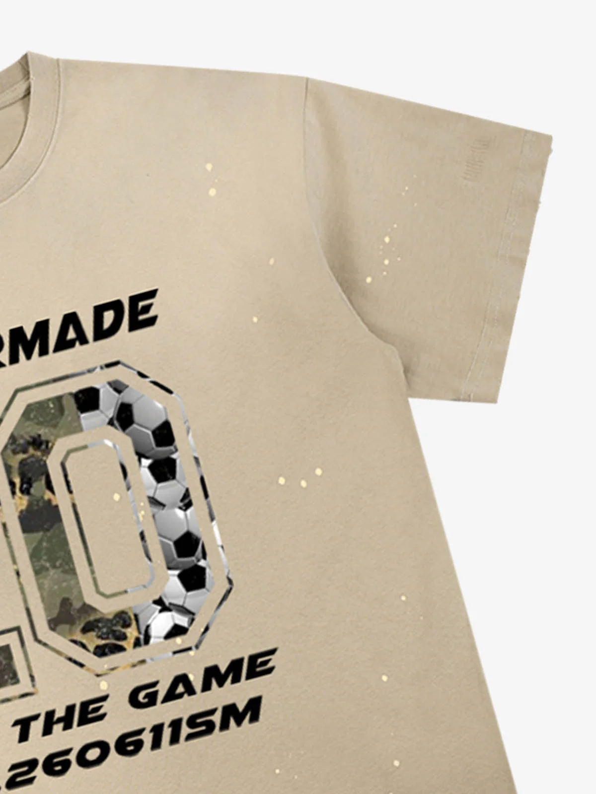 Number 10 Camo and Soccer Graphic T-Shirt - Image 8