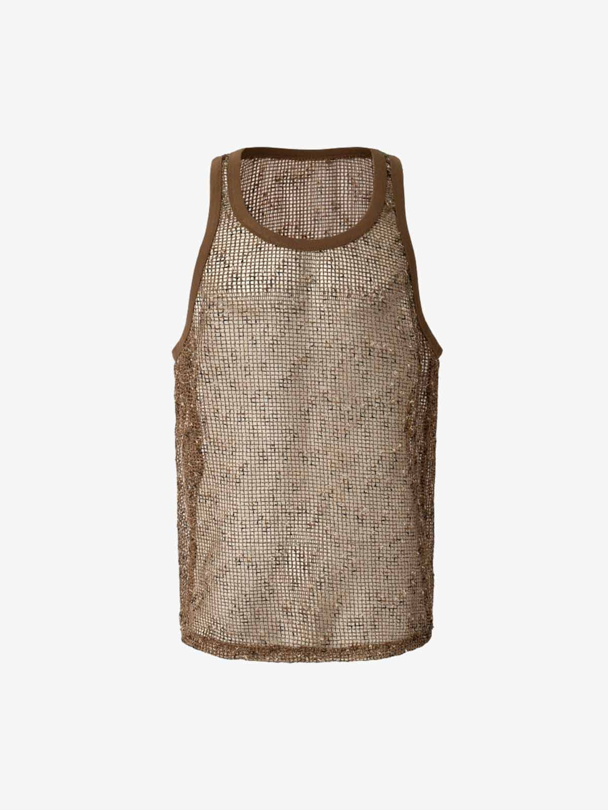 Open-Knit Mesh Layering Tank - Image 5