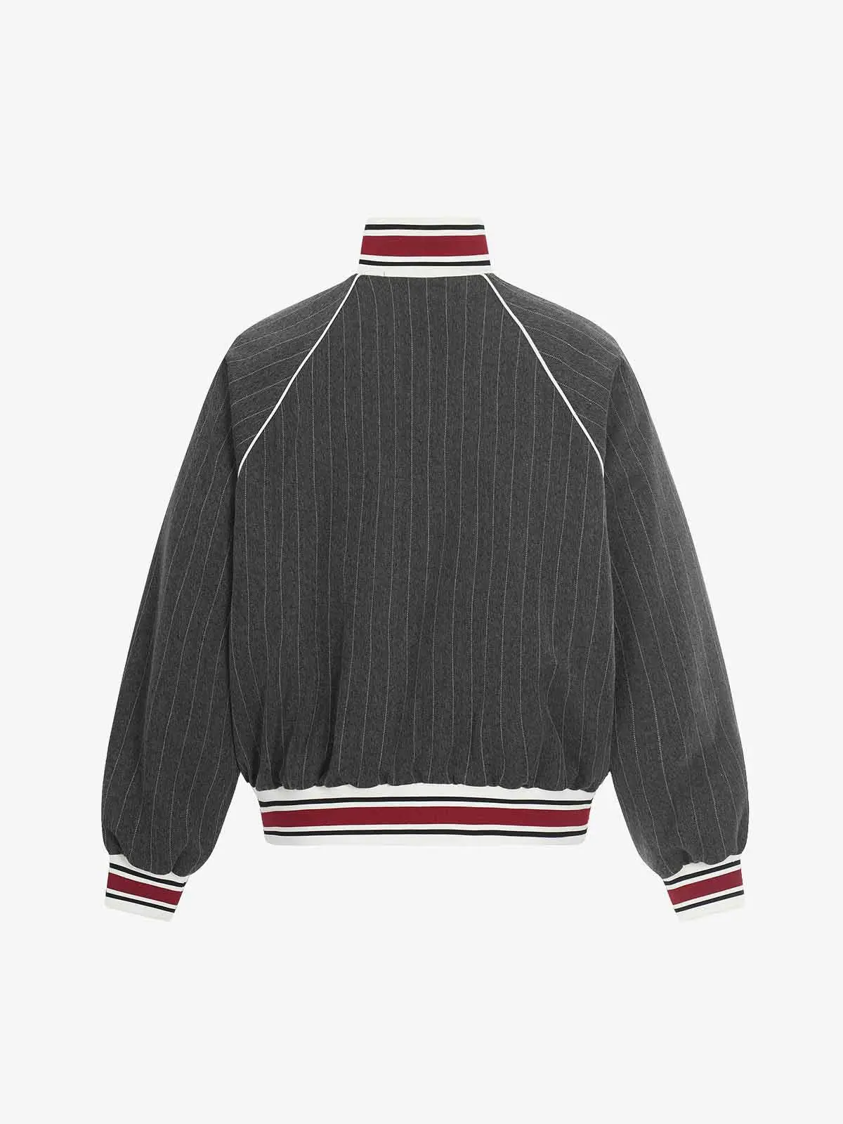 Pinstripe Vertical Embroidery Track Jacket - Image 8