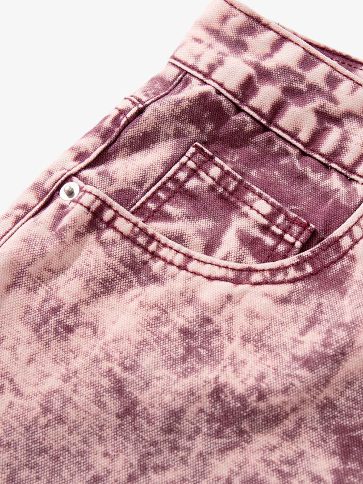 Purple Tie-Dye Finish Acid Wash Jeans - Image 7