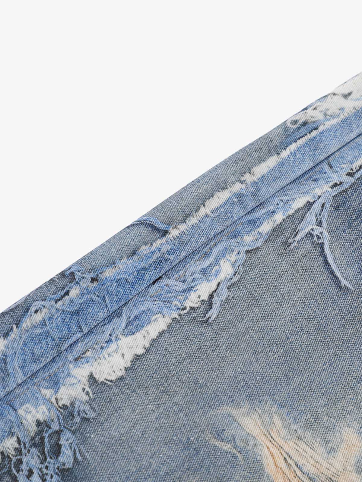 Retro Deconstructed Denim Shorts - Image 8