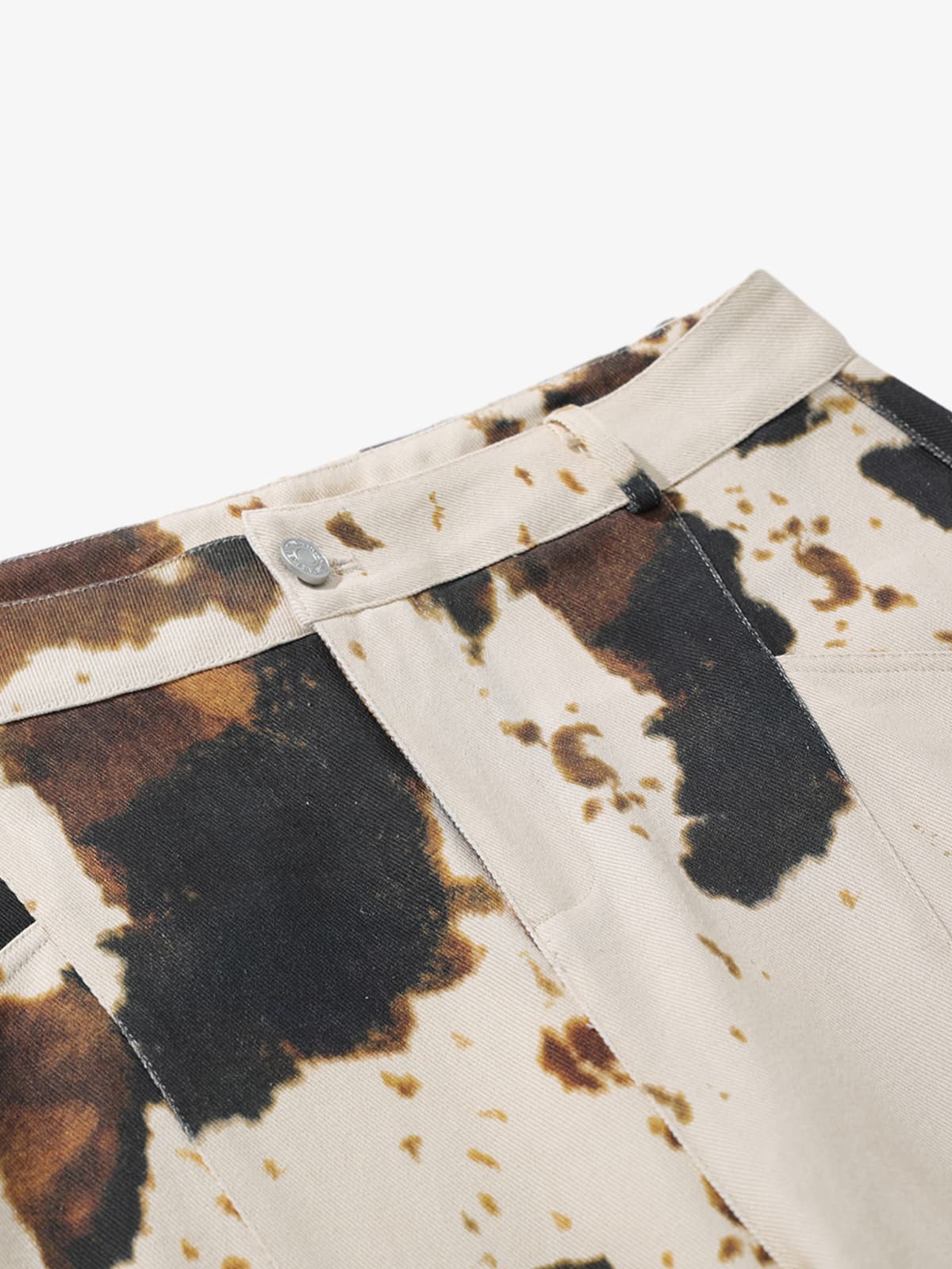 Retro Ink Splash Tie-Dye Barrel Jeans - Image 6