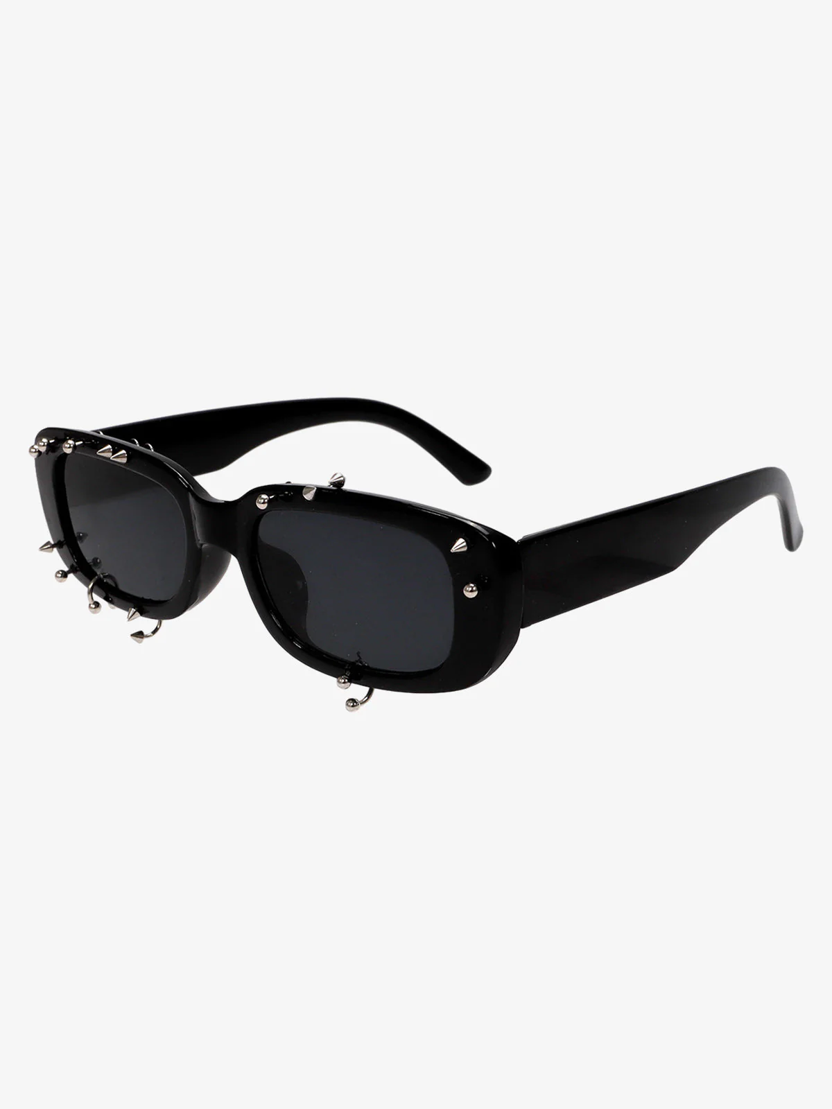 Retro Punk Studded Small Square Frame Sunglasses - Image 5