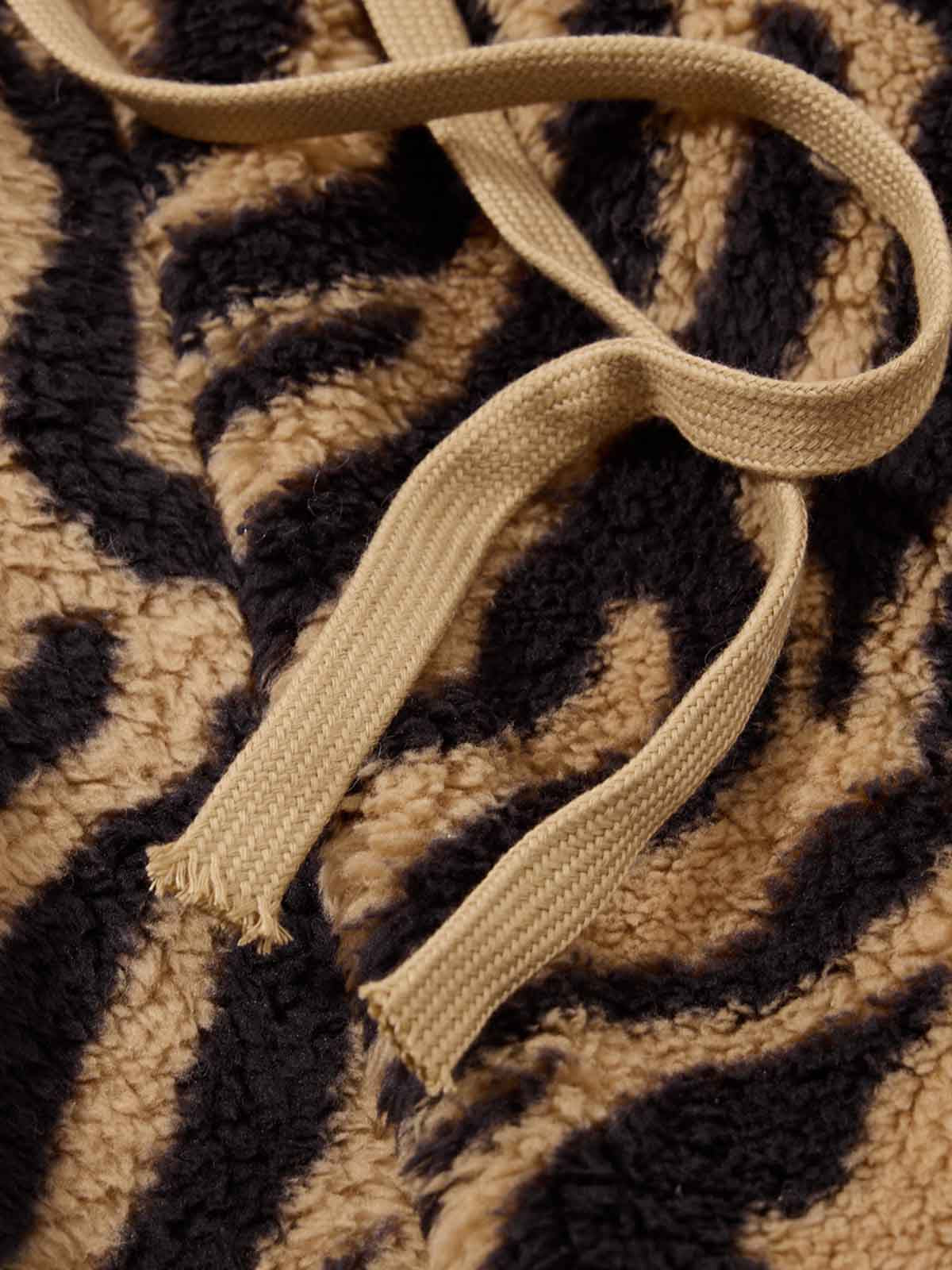Retro Zebra Print Wide-Leg Lounge Barrel Pants - Image 10
