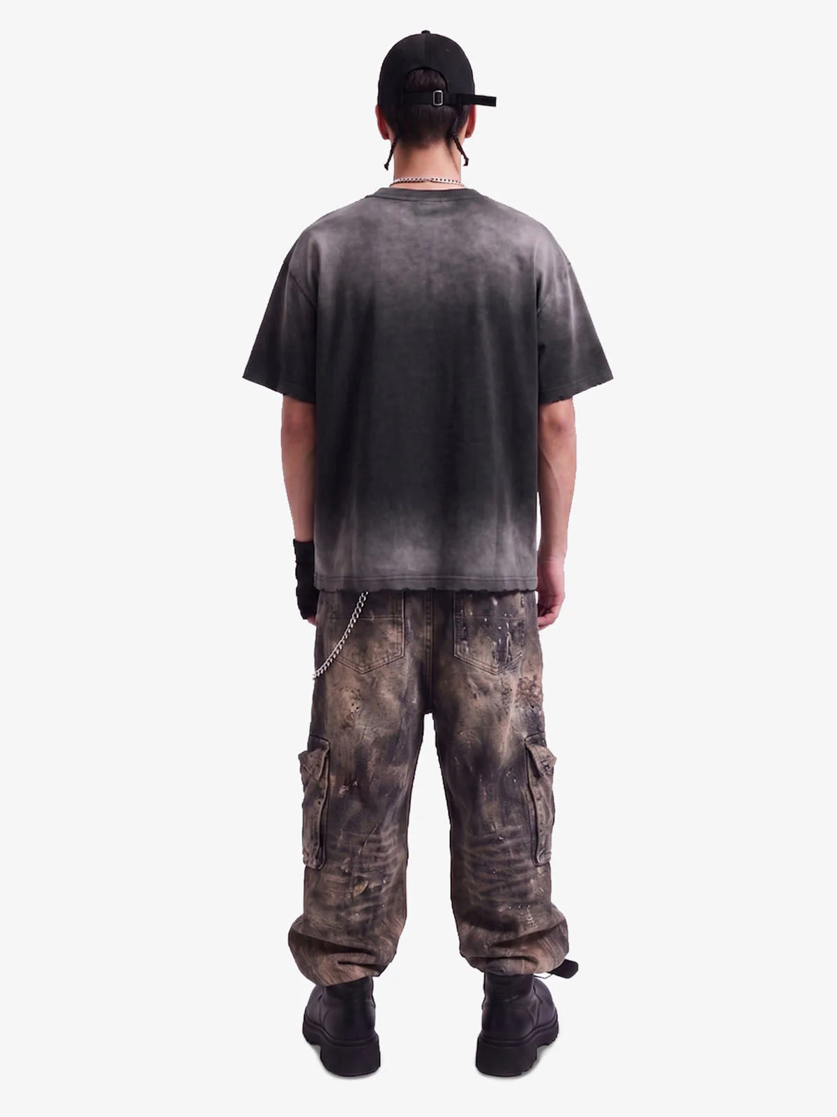 Smoke Washed Scorpion Crest Graphic T-Shirt - Image 3