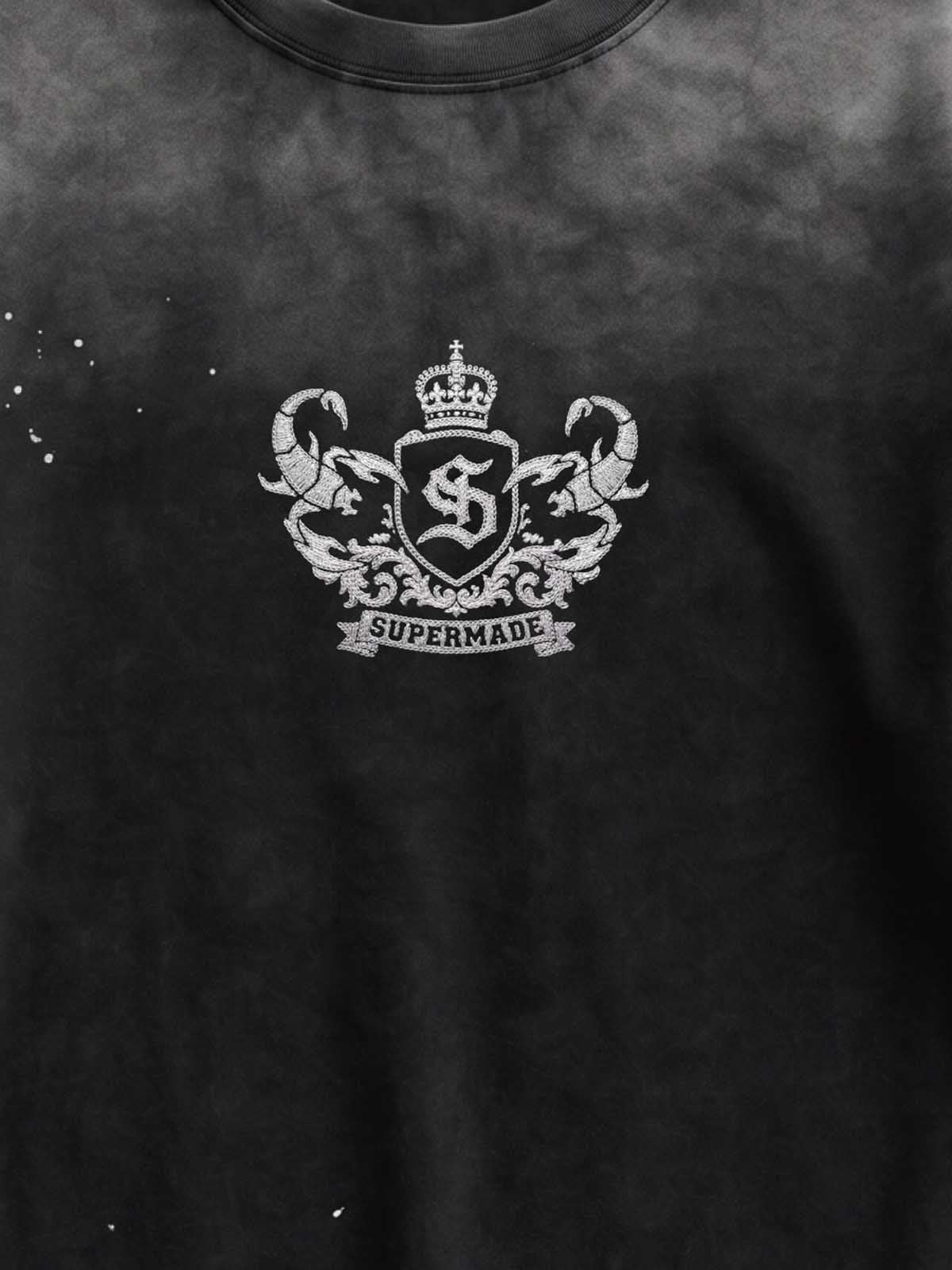 Smoke Washed Scorpion Crest Graphic T-Shirt - Image 7