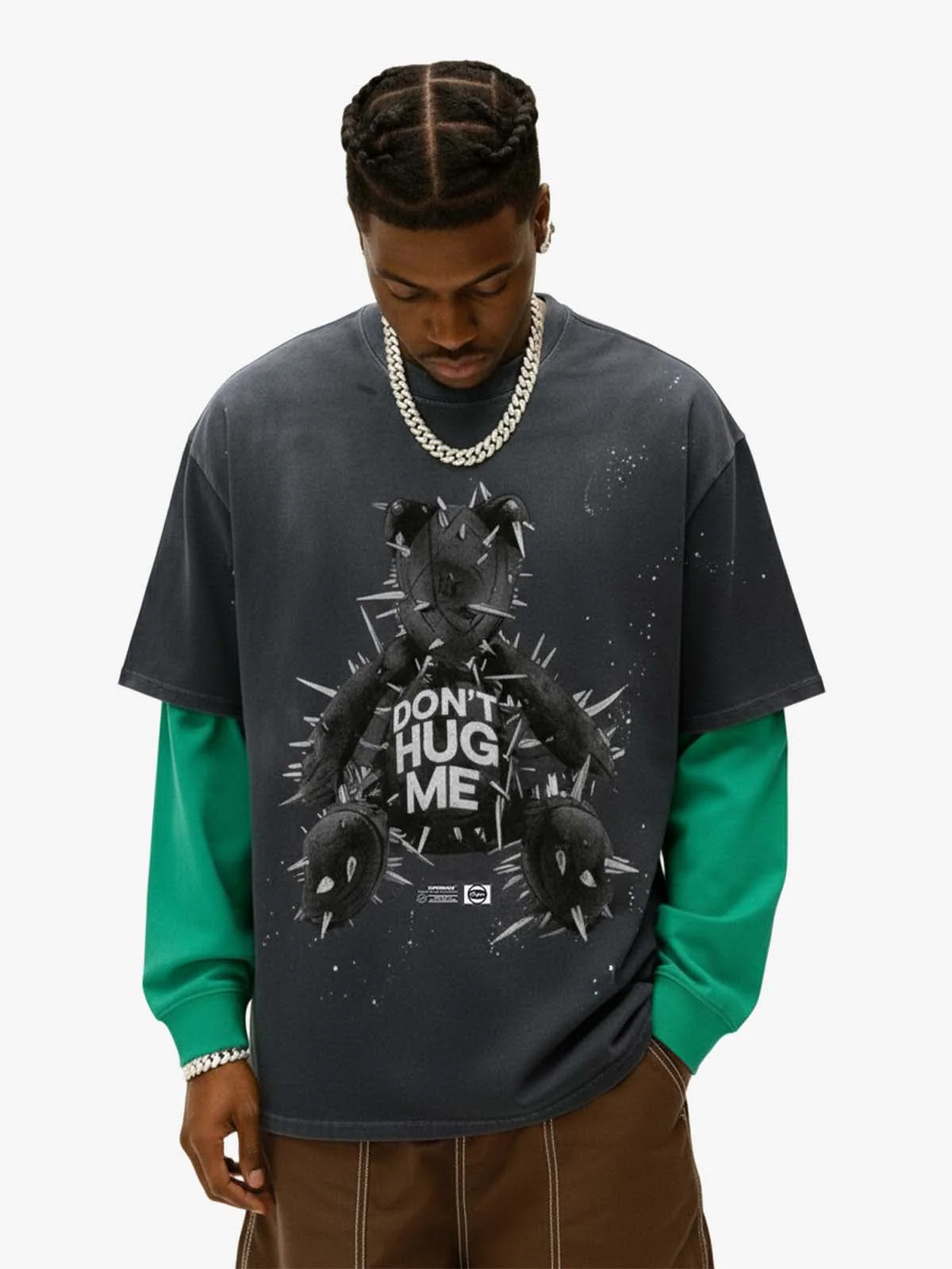 Spiked Bear Graphic T-Shirt - Image 3