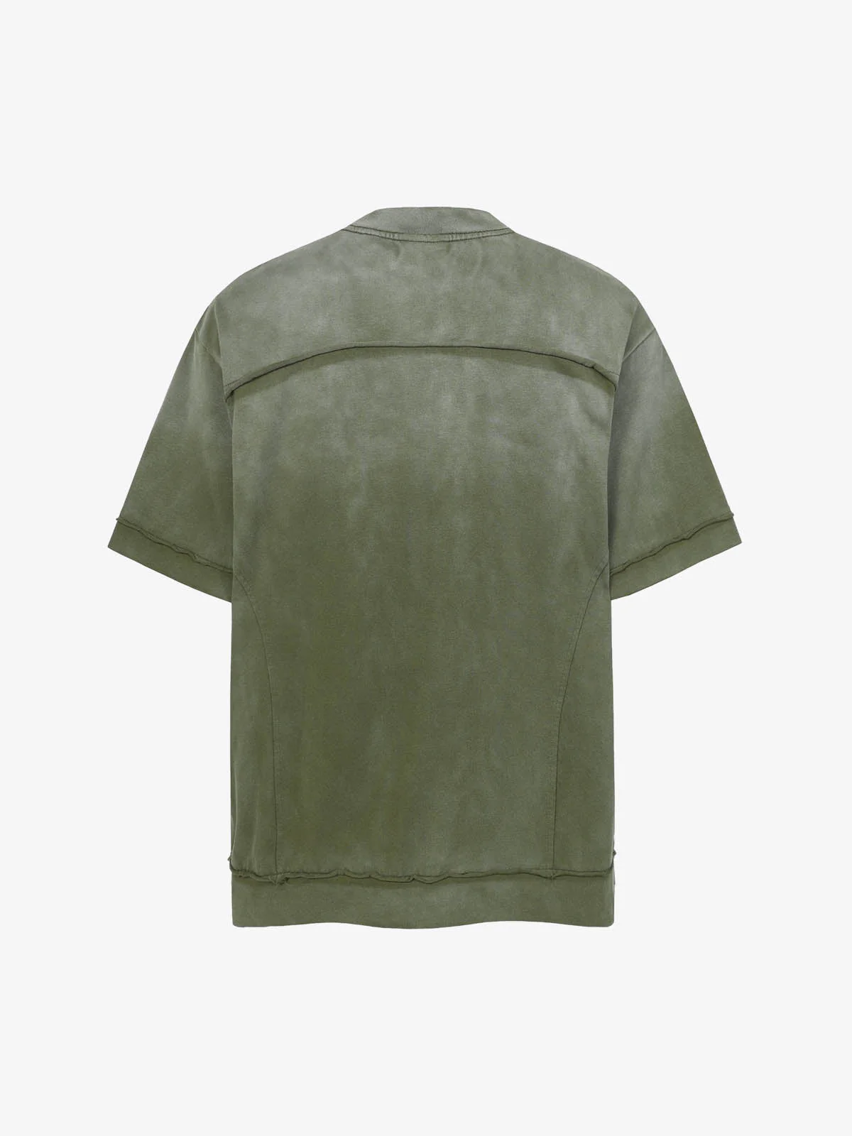 Spray Washed Raw Edge Raglan Knit T-Shirt - Image 4