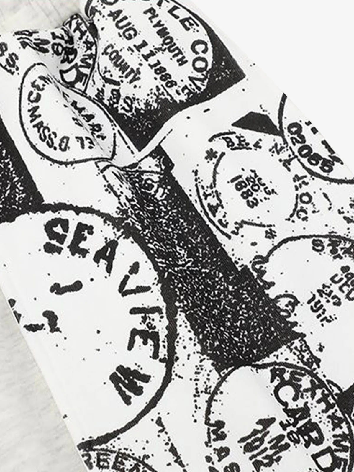 Stamp Print Patch Pocket Knit Shorts - Image 10