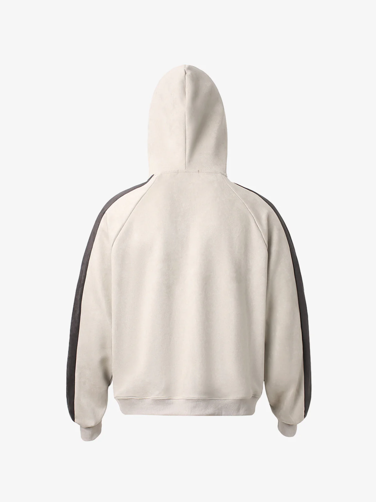 Suede Foam Letter Patchwork Zipper Shorts Jacket - Image 2
