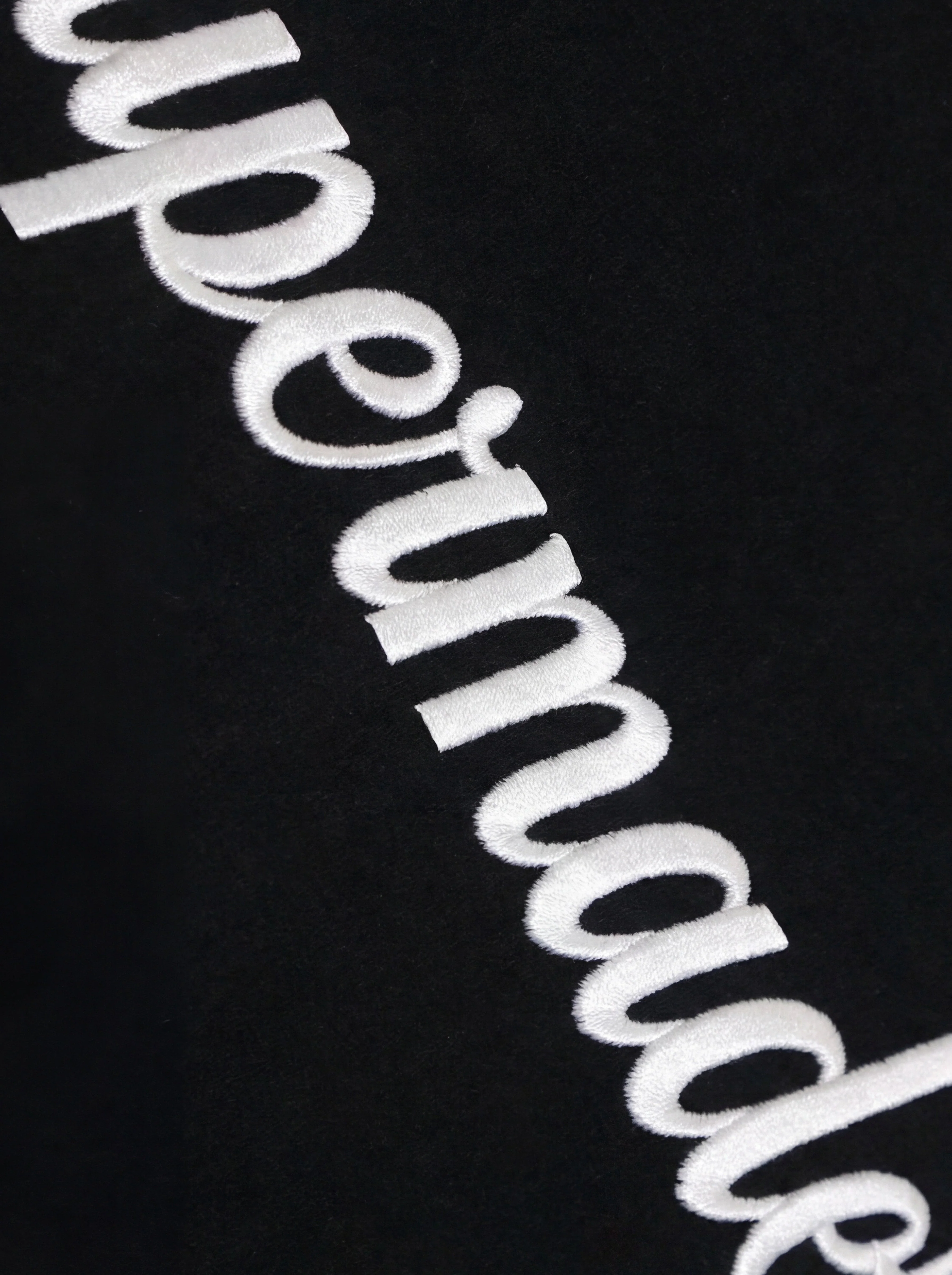 Suede Logo Embroidered Patchwork Short Sleeve T-Shirt - Image 11