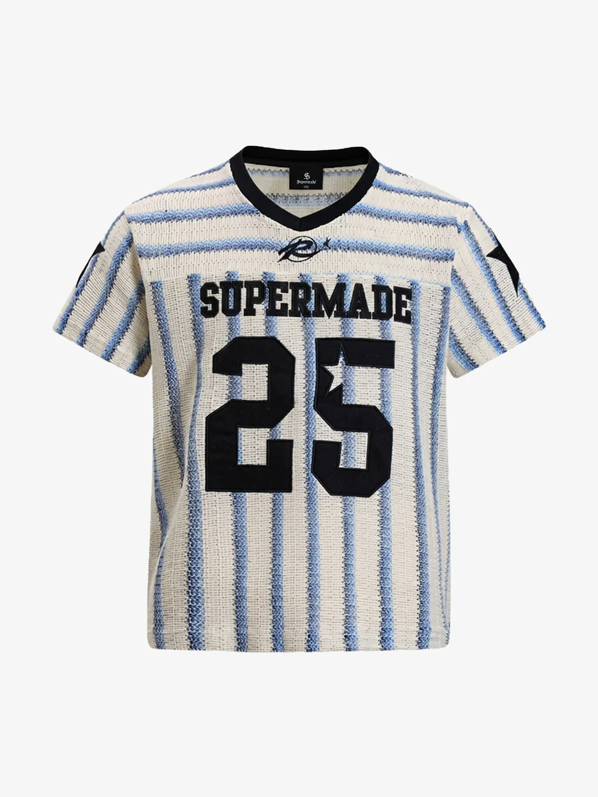 Supermade Retro Knit Striped Football Jersey - Image 2