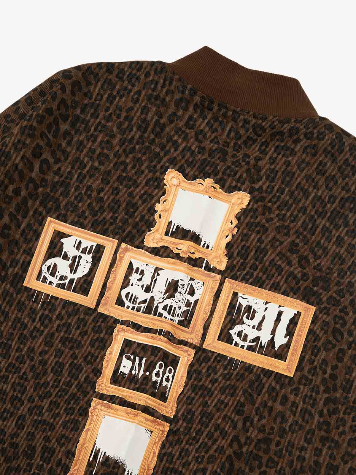 SUPM Letter Graffiti Cross Frame Leopard Print Set - Image 17