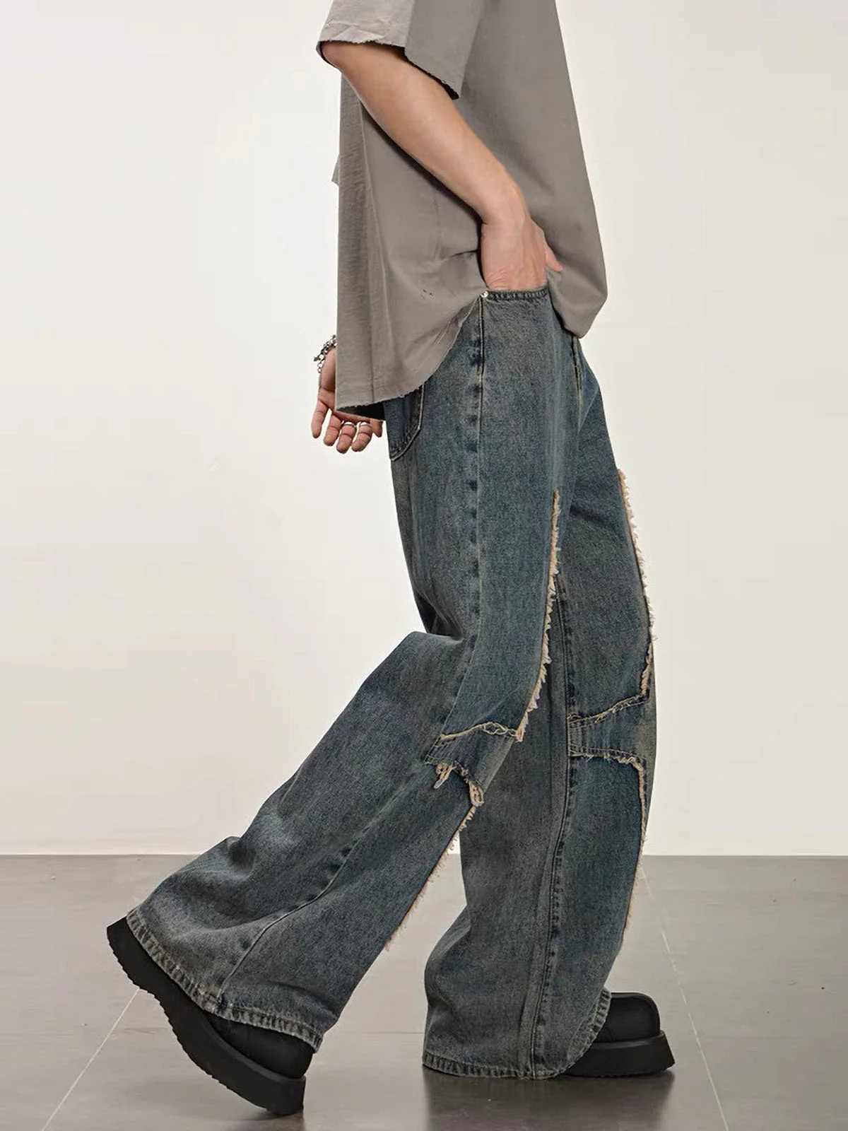 High Street Star Washed Jeans - 2150 - Image 6