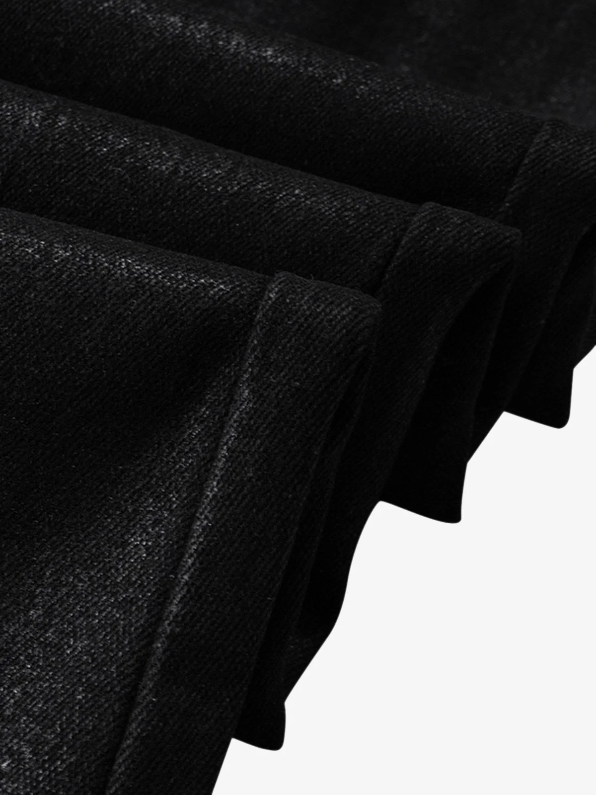 Thesupermade Black Wax Coated Flare Jeans - 2212 - Image 8