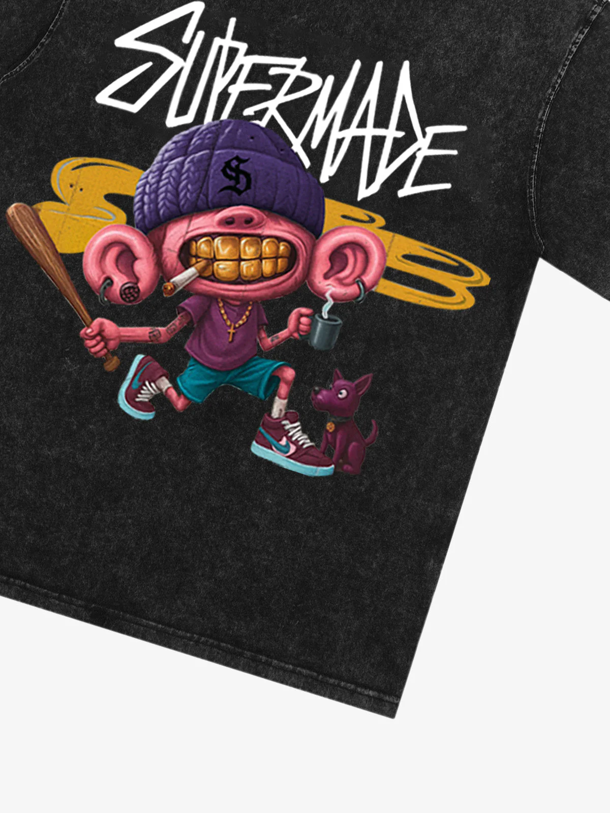 Thesupermade Cartoon Graffiti Trendy Weird Kid T-Shirt - Image 33