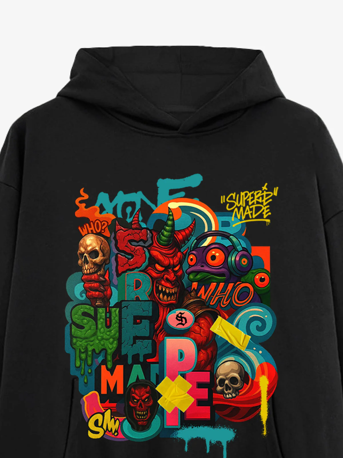 Thesupermade Devil Street Graffiti Carnival Hoodie - Image 11