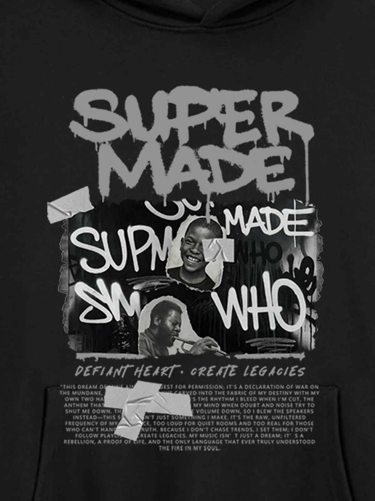 Trendy Retro Graffiti Character Hoodie - Image 8