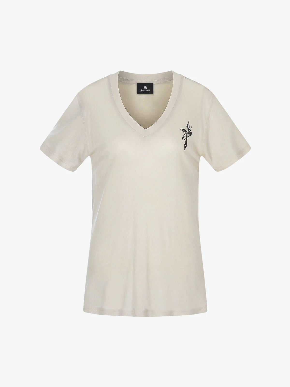 V Neck Minimal Graphic Slim Fit T-Shirt - Image 2