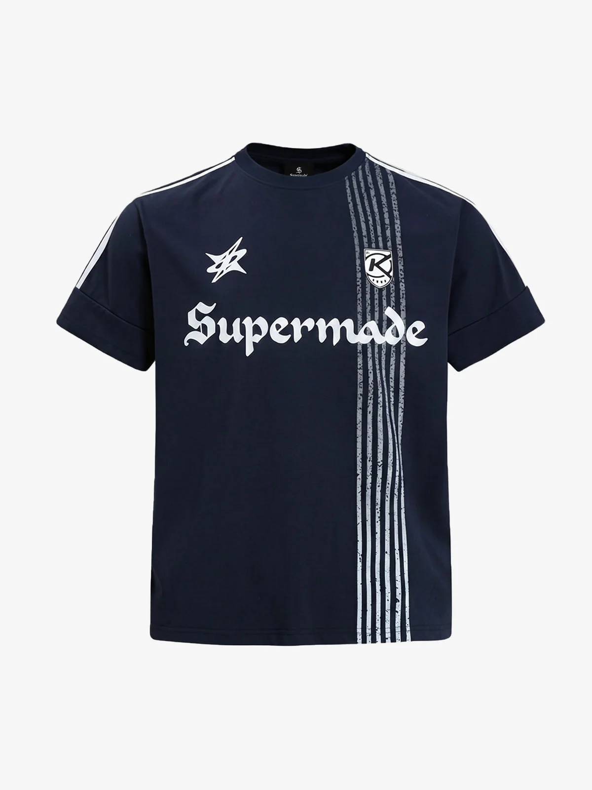 Vertical Stripe Retro Varsity Soccer Jersey - Image 6